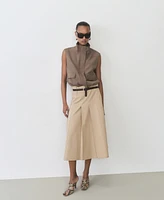 Mango Women's Pocketed Oversized Gilet Coat