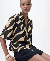 Mango Women's Printed Short-Sleeved Shirt