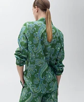 Mango Women's Paisley Cotton Shirt