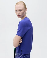 Mango Women's Short-Sleeved Fine-Knit Sweater
