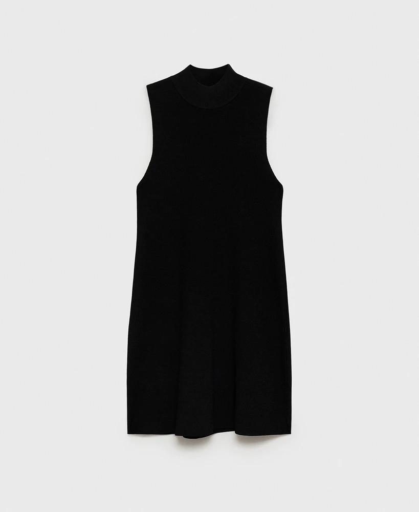 Mango Women's Perkins-Neck Knitted Dress