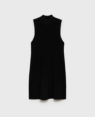Mango Women's Perkins-Neck Knitted Dress