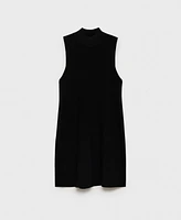Mango Women's Perkins-Neck Knitted Dress