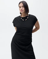 Mango Women's Draped Straight Dress