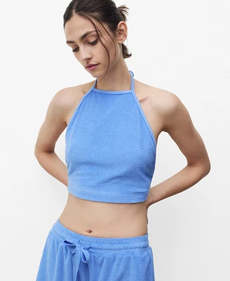Mango Women's Terry Cotton Top