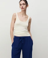Mango Women's Terry Cotton Pants