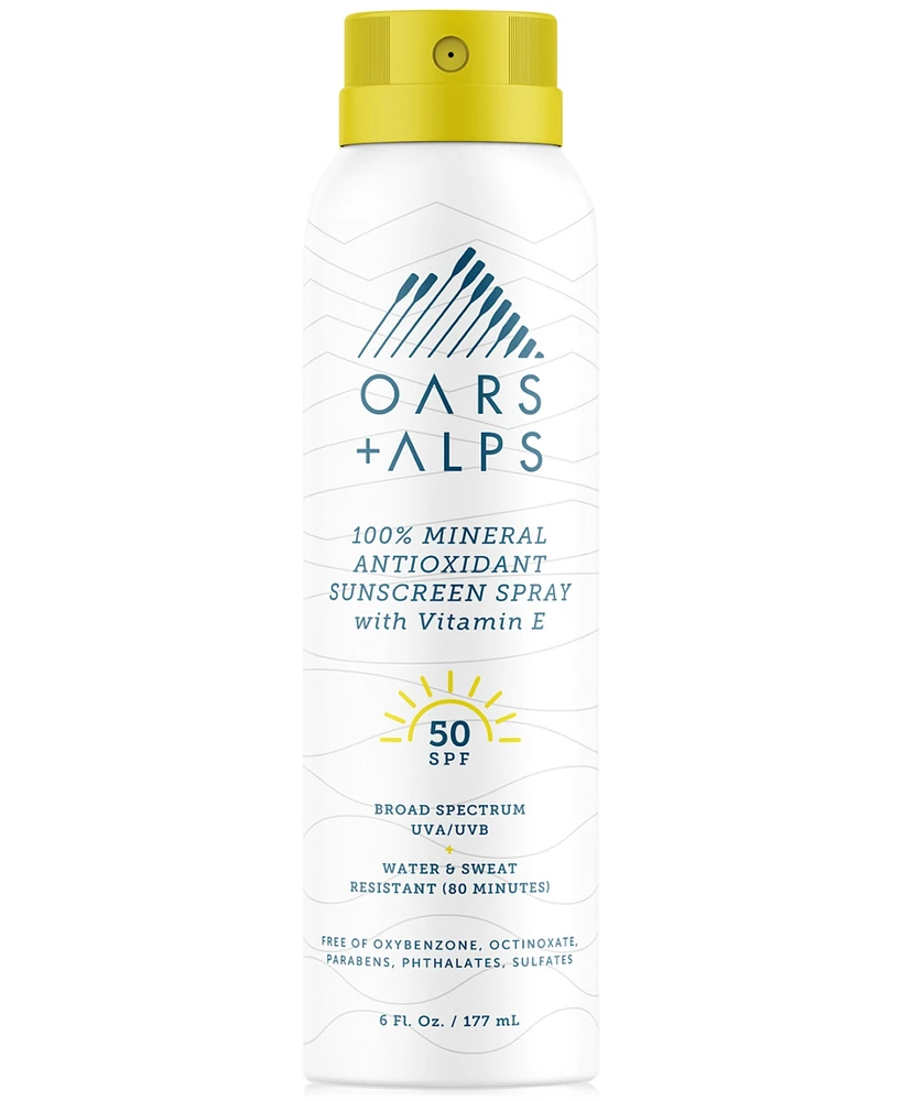 Oars + Alps Mineral Sunscreen Spray Spf 50, 6 oz.