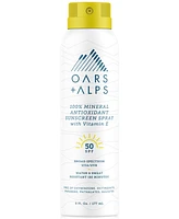 Oars + Alps Mineral Sunscreen Spray Spf 50, 6 oz.