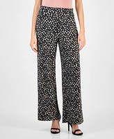 Kasper Women's Mid-Rise Wide-Leg Pull-On Pants