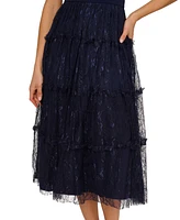 Adrianna by Papell Women's Crepe and Lace Midi Dress