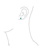 Bling Jewelry 8MM Natural Stone Round Bead Ball Stud Earrings .925 Sterling Silver