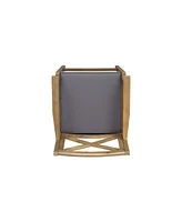 Logan Acacia Wood Patio Barstools, Set of 2: Transitional Charm with Durable Design