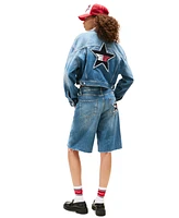 Tommy Girl Women's Oversized Cropped Trucker Jacket