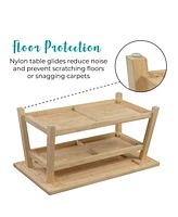 ECR4Kids Sit n' Stash Rectangular Table with Storage, Natural