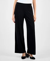 Kasper Women's Mid-Rise Wide-Leg Pull-On Pants