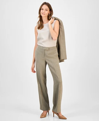Kasper Women's Mid Rise Straight Leg Pants, Regular & Petite