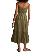 Lucky Brand Women's Cotton Gauze Tiered Maxi Dress