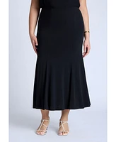 Eloquii Plus Trumpet Jersey Skirt