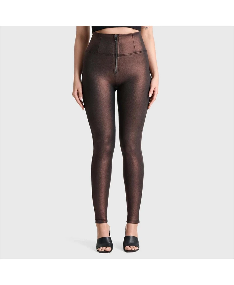 Freddy Women's Wr.up Metallic Super High Rise Pants