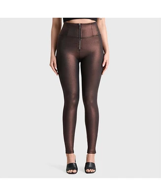 Freddy Women's Wr.up Metallic Super High Rise Pants