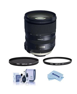 Tamron Sp 24-70mm f/2.8 Di Vc Usd G2 Lens for Nikon F, Bundle with Hoya 82mm Uv+Cpl Filter Kit, Cleaning Kit, Cleaning Cloth