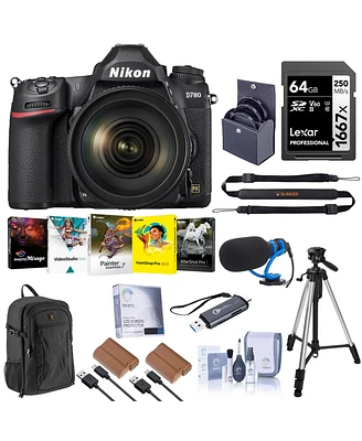 Nikon D780 Fx-Format Dslr Camera with Af-s Nikkor 24-120mm f/4G Ed Vr Lens, Bunde with 3-Sec Al Tripod, 2x En-EL15c Battery, 64GB Memory Card and 77mm
