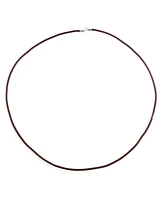 Bling Jewelry Smooth Brown Black Leather Cord Necklace .925 Sterling Silver Clasp