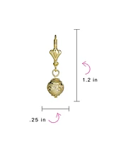 Bling Jewelry Set of 2 Elegant Drop Ball Earrings Gold Plated Lightweight 6MM & 10MM