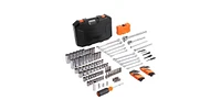 Mechanics Tool Set And Socket Set, Drive Deep And Standard Sockets, 145 Pcs Sae And Metric Mechanic Tool Kit With Bits, Combination Wrench, Hex Wrench