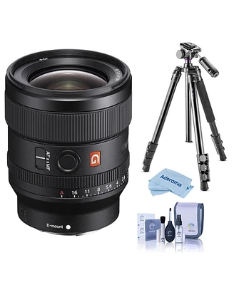 Sony Fe 24mm f/1.4 Gm Lens for Sony E, Bundle with Vanguard Alta Pro 264AT 4-Section Al Tripod and Tbh-100 Head, Cleaning Kit, Cleaning Cloth