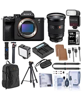 Sony Alpha a7 Iv Mirrorless Camera with Fe 24-70mm f/2.8 Gm Ii Lens, Bundle with 128GB Memory Card, Backpack, 2x Np-FZ100 Battery, 2x Charger Plate, C