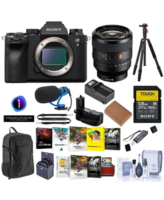 Sony Alpha a9 Ii Mirrorless Camera with Fe 50mm f/1.4 Gm Lens, Bundle with Sf-m Series 128GB Memory Card, Subscription Coupon, Np-FZ100 Battery Pack,