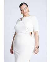 Eloquii Plus Cutout Detail Knit Maxi Dress