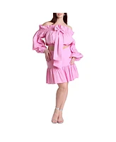 Eloquii Plus Full Poplin Mini Skirt