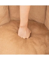 Oversized Faux Fur Bean Bag Chair with Footrest for Adults and Kids Soft Floor Sofa Bedroom Living Room Gaming Reading Lounge Seating