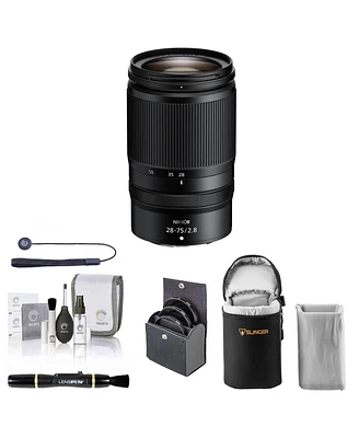 Nikon Nikkor Z 28-75mm f/2.8 Lens, Bundle with ProOptic 67mm Filter Kit, Lens Case, Lens Cleaner, Cleaning Kit, Universal Lens Cap Tether