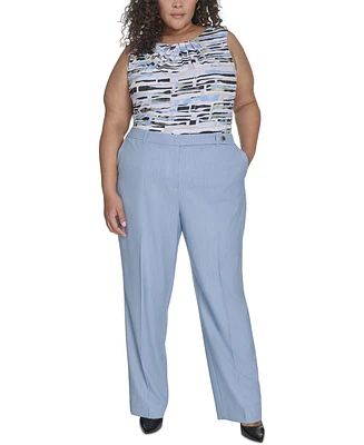 Calvin Klein Plus Faux Denim Pants