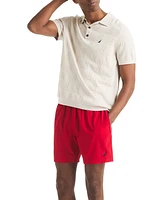 Nautica Men's Sailboat Textured Sweater Polo Shirt