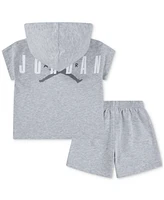 Jordan Baby Boys French Terry Henley Hoodie & Shorts, 2 Piece Set