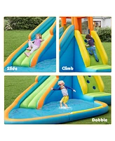 Inflatable Water Slide Kids Bounce House with 680W Blower