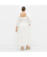 City Chic Plus Abbigail Elbow Sleeve Dress