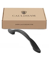 Cauldham 5 Pack Solid Braided Kitchen Cabinet Pulls Handles (5" Hole Centers) - Drawer/Door Hardware - Style M260 - Matte Black
