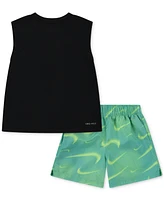 Nike Toddler Boys Rhythm Dri-fit Tank Top & Printed Shorts, 2 Piece Set