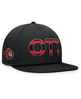 Fanatics Men's Black Ottawa Senators Authentic Pro Rink Snapback Hat