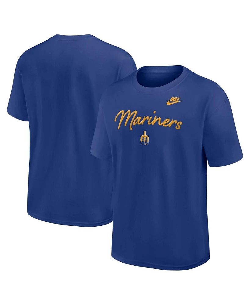 Nike Men's Royal Seattle Mariners Cooperstown Max90 T-Shirt