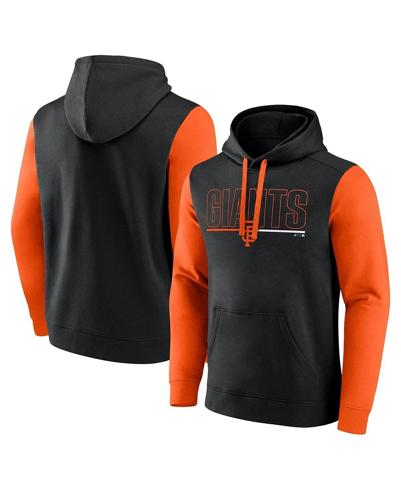 Fanatics Men's Black San Francisco Giants Outline Fleece Pullover Hoodie