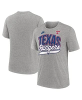 Nike Men's Heather Gray Texas Rangers Cooperstown Collection Retro Tri-Blend T-Shirt