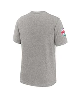 Nike Men's Heather Gray Philadelphia Phillies Cooperstown Collection Eras Tri-Blend T-Shirt