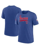 Nike Men's Heather Royal Texas Rangers Cooperstown Collection Eras Tri-Blend T-Shirt