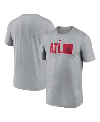 Nike Men's Heather Gray Atlanta Braves Tri-Code Legend T-Shirt